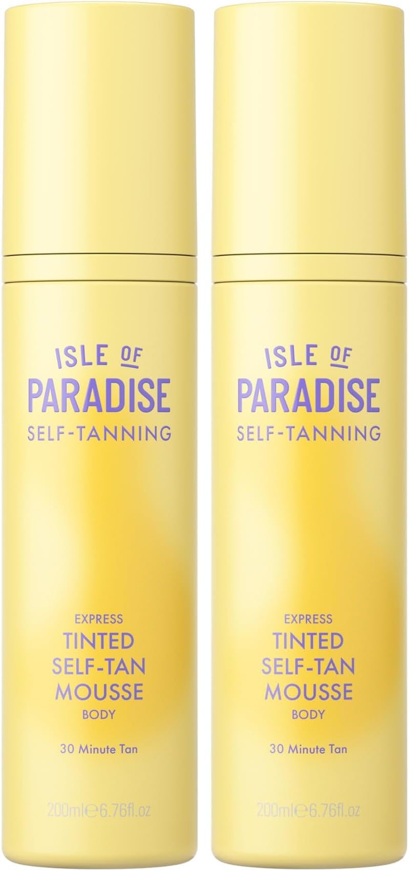 Isle of Paradise Express Tinted Self Tan Mousse, Fast Developing Self Tanner, Vegan Sunless Tanning Foam, Lasts Up to 7 Days, Streak-Free With Tinted Guide Color, 6.76 fl. Oz