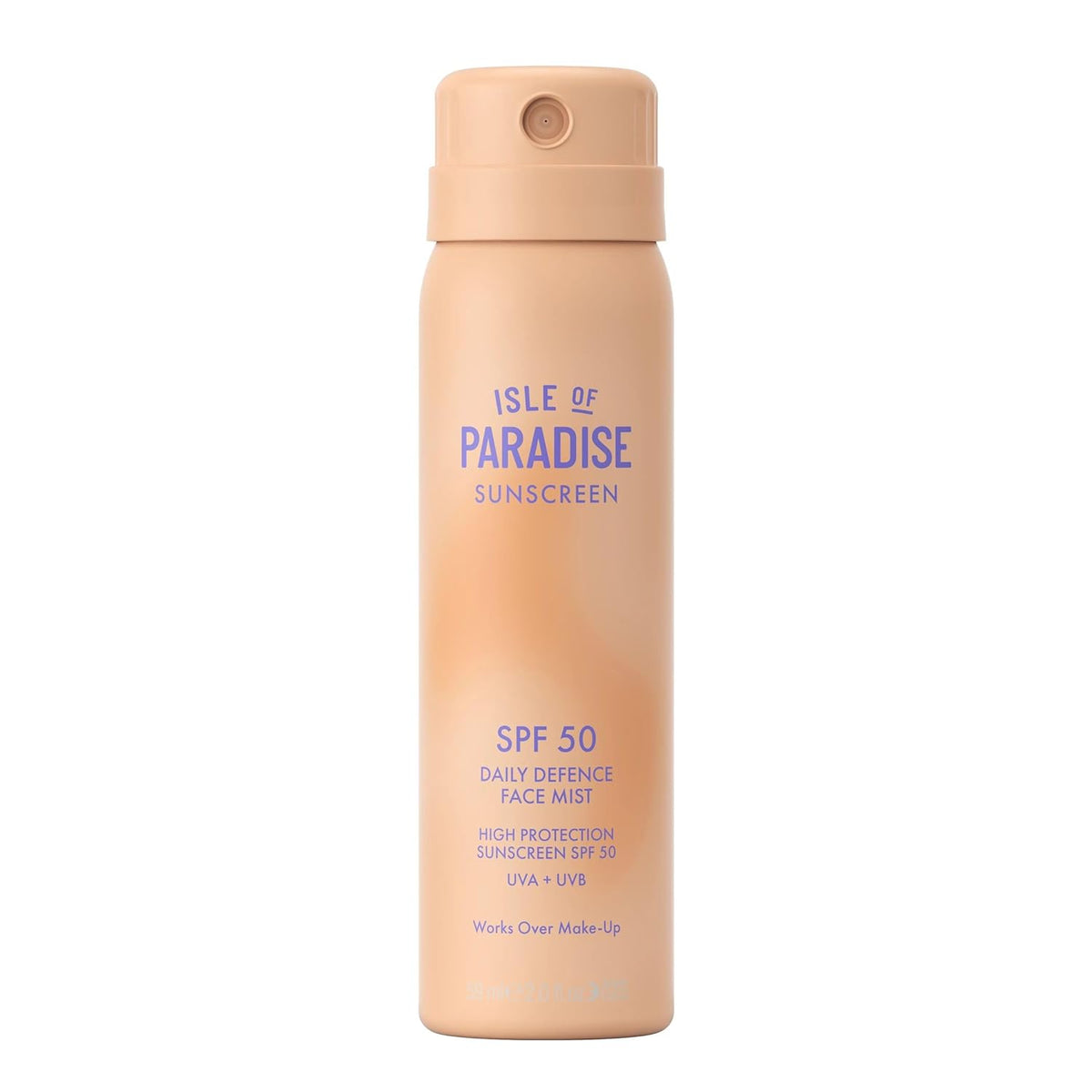 Isle Of Paradise Daily Defense Face Mist SPF 50 Sunscreen, Broad-Spectrum UVA/UVB Protection, Weightless & Lightweight, Hydrating Spray Sunscreen for All Skin Types, 2 fl. oz