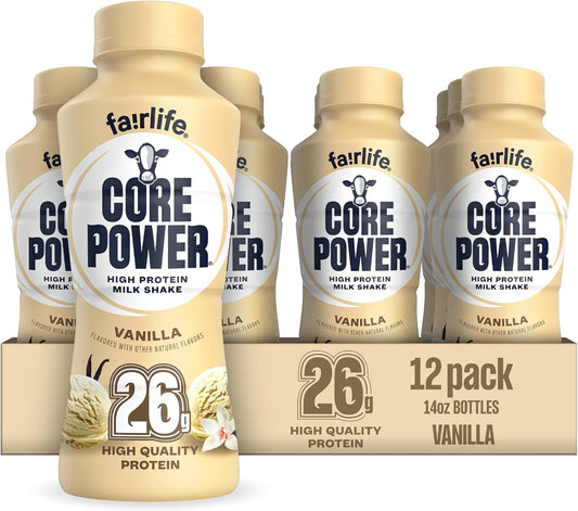 Core Power Protein Shake, Vanilla, 26g Bottle, 14oz