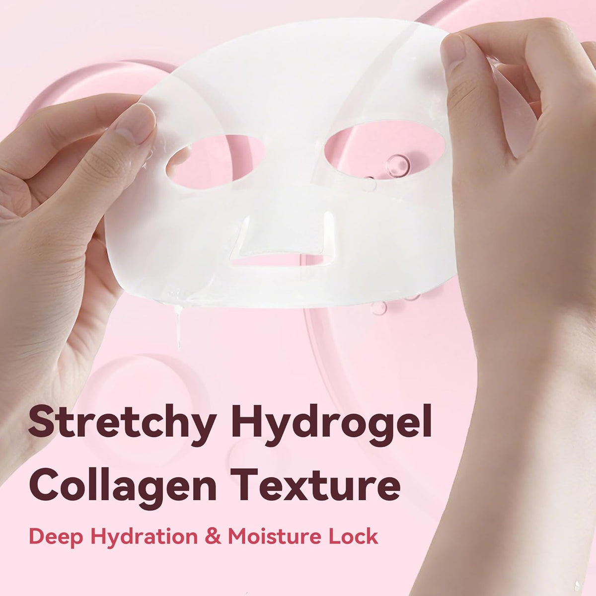 realori Salmon DNA PDRN Collagen Face Mask – Korean Face Mask for Glass Skin – Collagen Face Masks Skincare Overnight Hydrogel – Firming, Hydrating Face Masks, Pink Collagen Mask 4-Pack
