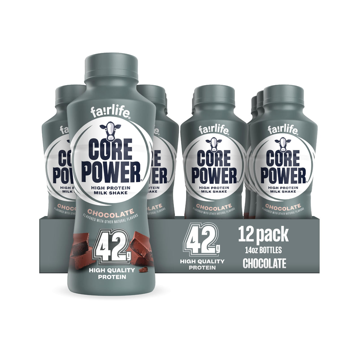 Core Power Fairlife Elite 42g High Protein Milk Shake, Ready To Drink for Workout Recovery, Vanilla, 14 Fl Oz (Pack of 12)