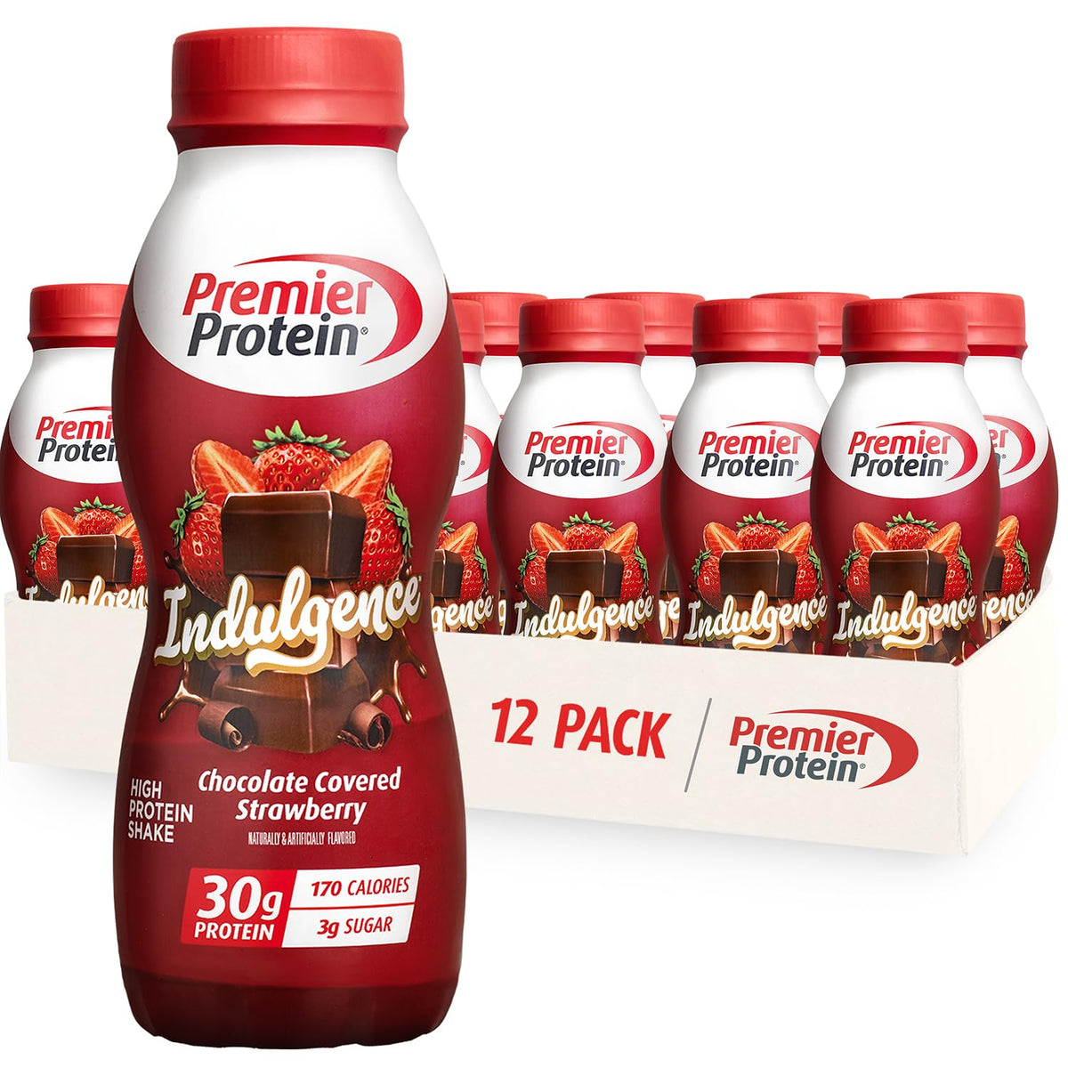 Premier Protein INDULGENCE 30g Shake, Decadent Dark Chocolate, 12 Pack