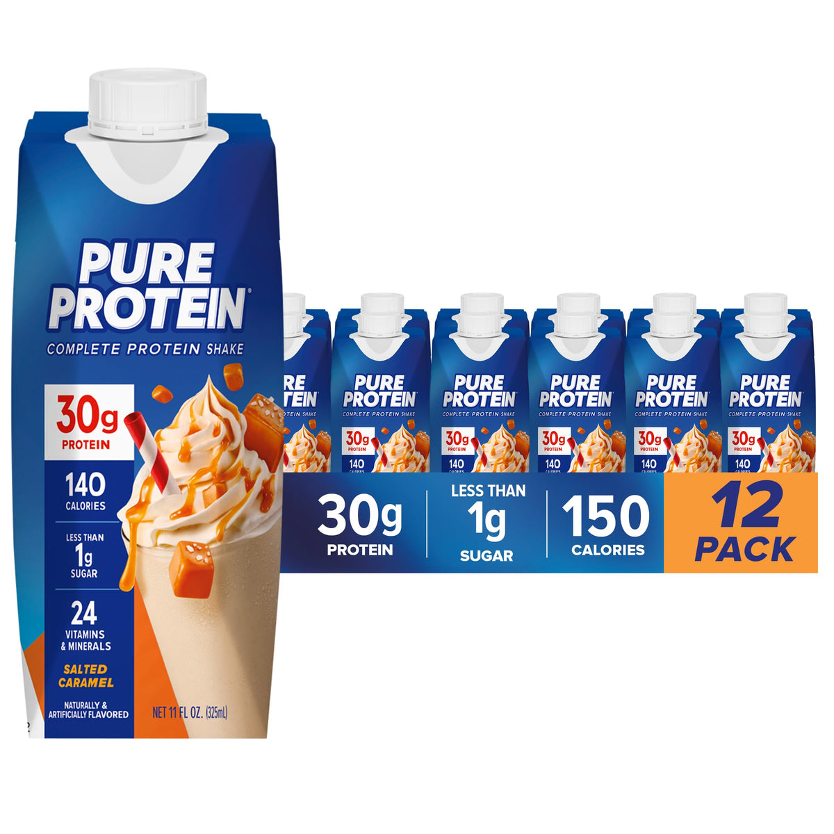 Pure Protein Vanilla Protein Shake, 30g Complete Protein, 12 Ct