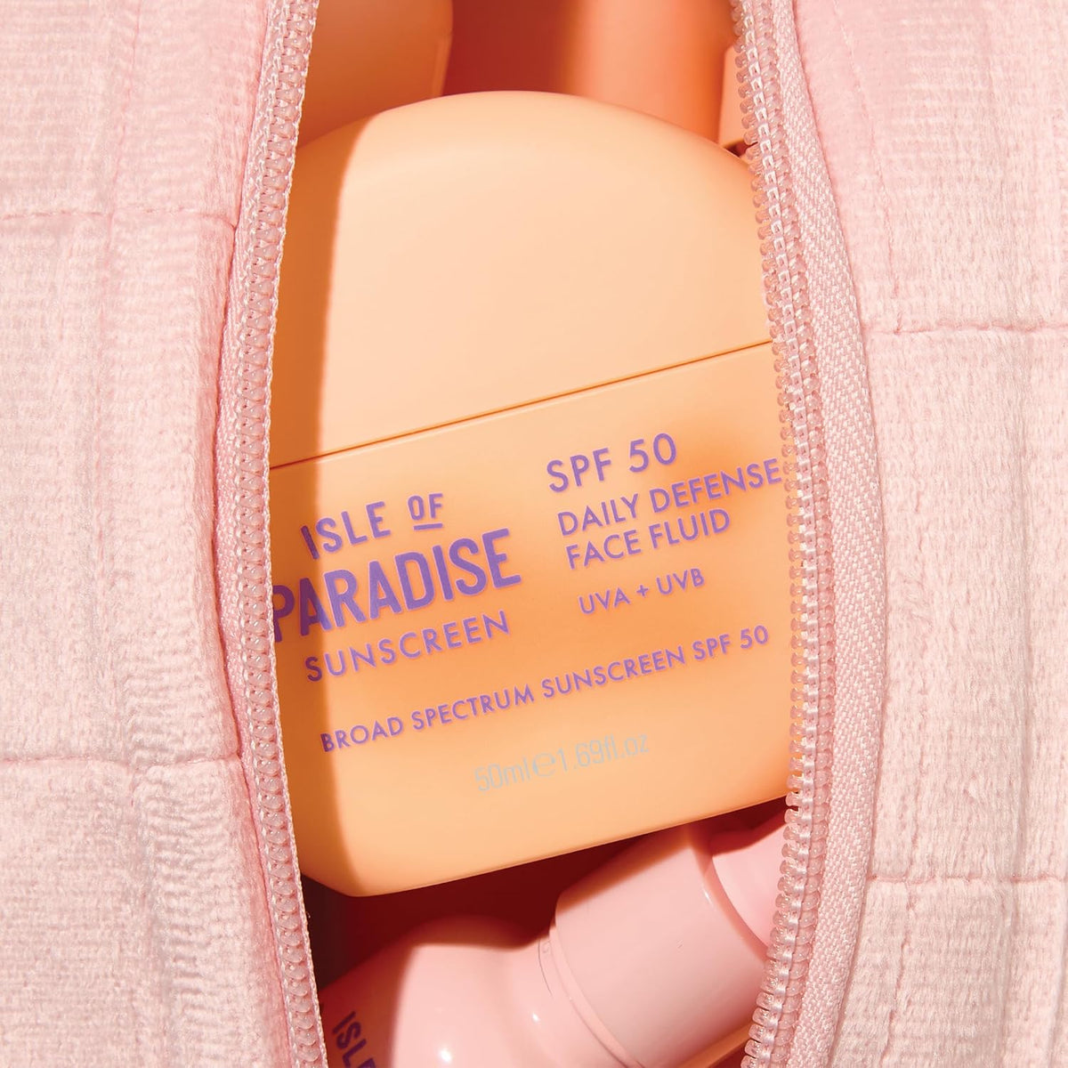 Isle Of Paradise Daily Defense Face Fluid SPF 50 Sunscreen, Broad-Spectrum UVA/UVB Protection, Lightweight & Non-Greasy, Liquid Face Sunscreen for All Skin Types, 1.69 fl. Oz
