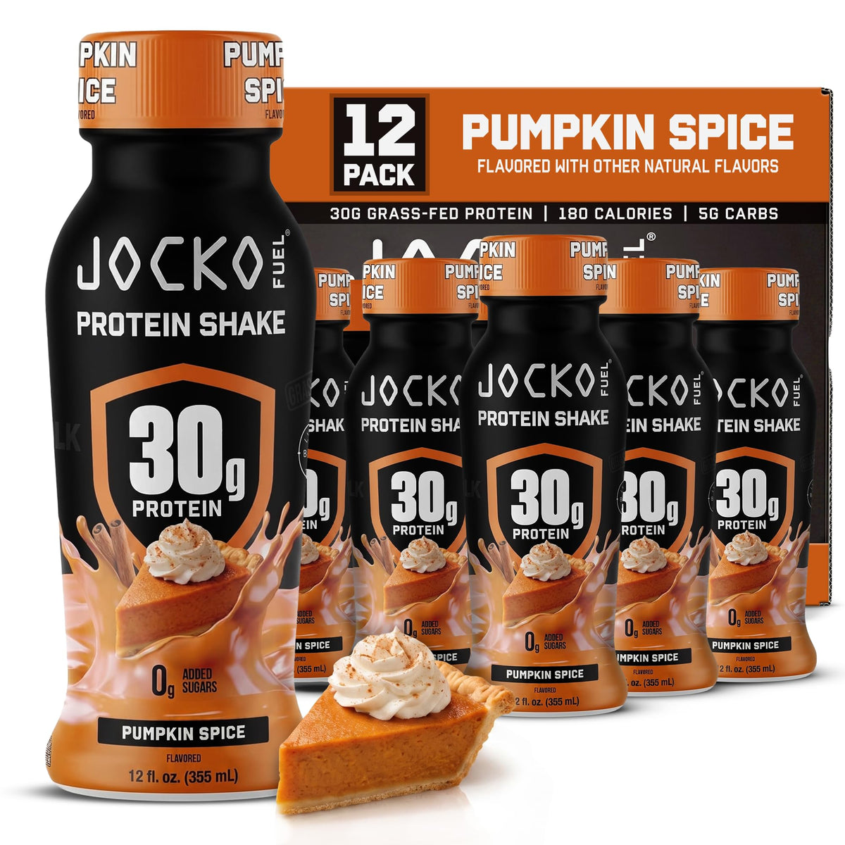 Jocko Fuel High Protein Shakes, Chocolate, 12 fl oz | 12 Pack