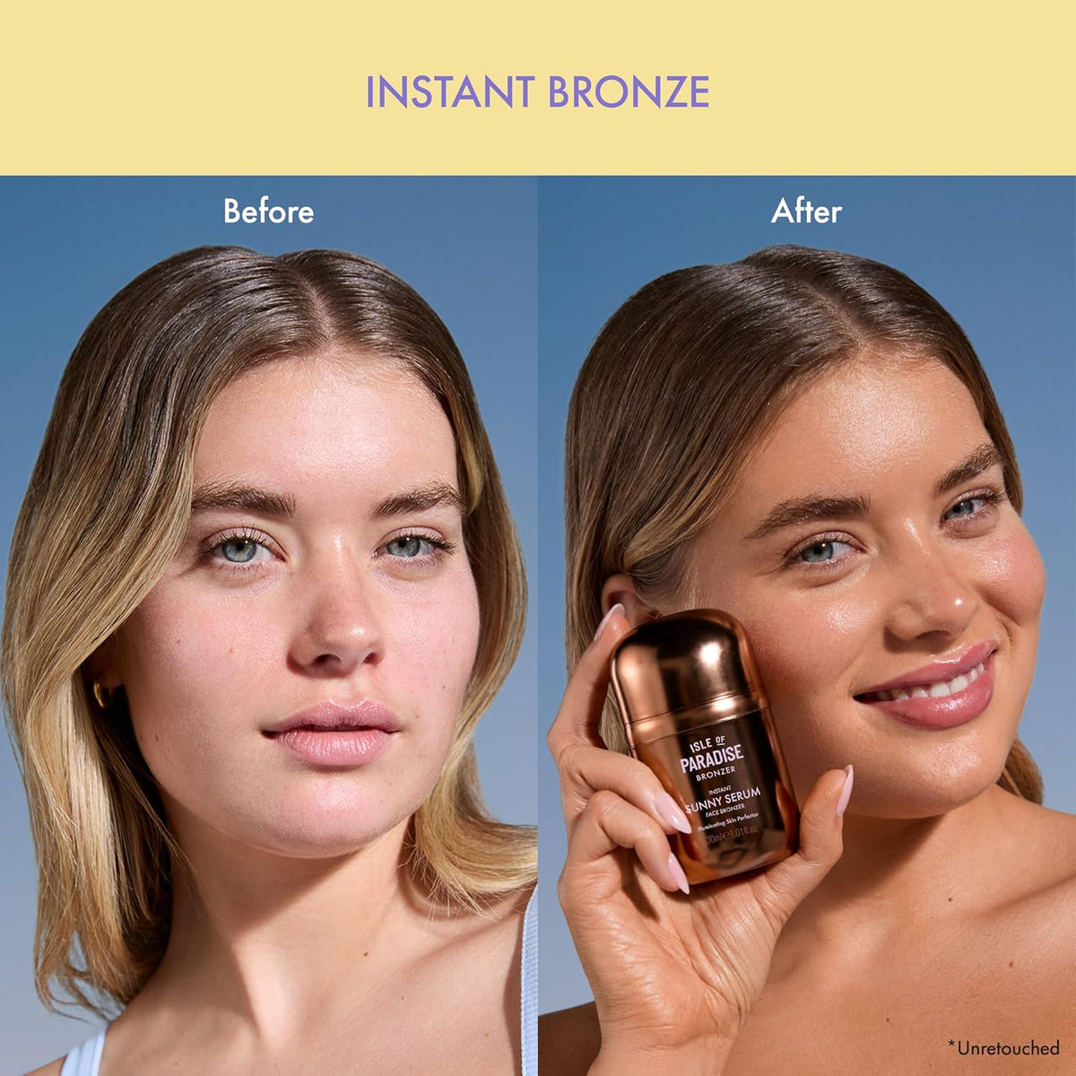 Isle of Paradise Sunny Serum Bronzing Serum – Instantly Illuminating Liquid Face Bronzer with Niacinamide, Buildable Wash-Off Formula for Versatile Wear – 1.01 fl oz