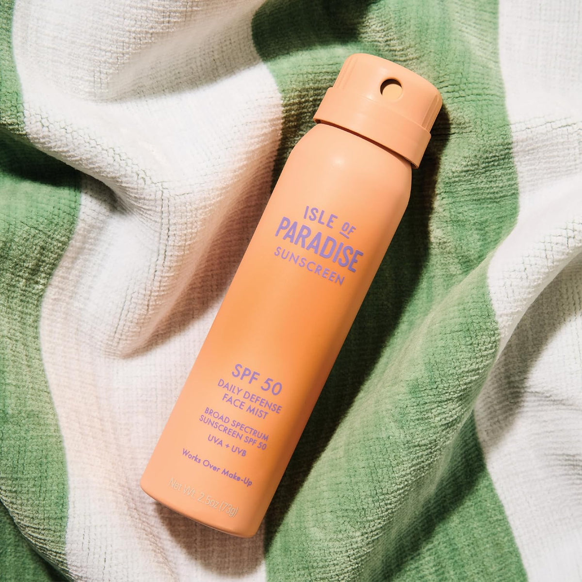 Isle Of Paradise Daily Defense Face Mist SPF 50 Sunscreen, Broad-Spectrum UVA/UVB Protection, Weightless & Lightweight, Hydrating Spray Sunscreen for All Skin Types, 2 fl. oz